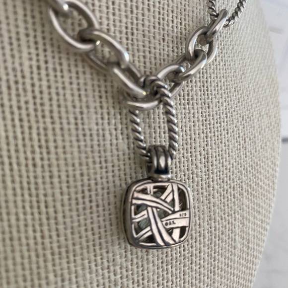 David Yurman Albion Prasiolite and Diamonds Enhancer - Picture 9 of 13